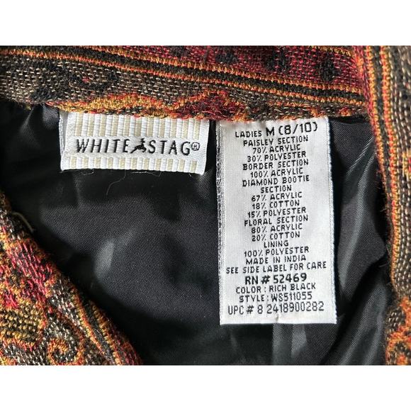 Vintage‎ White Stag Womens Size Medium 8/10 Patchwork Indian Tapestry Jacket - Picture 6 of 6